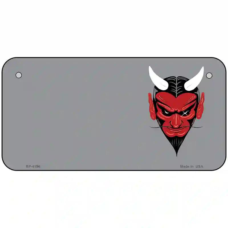 Devil Offset Metal Novelty License Plate 6" x 3" (BP)