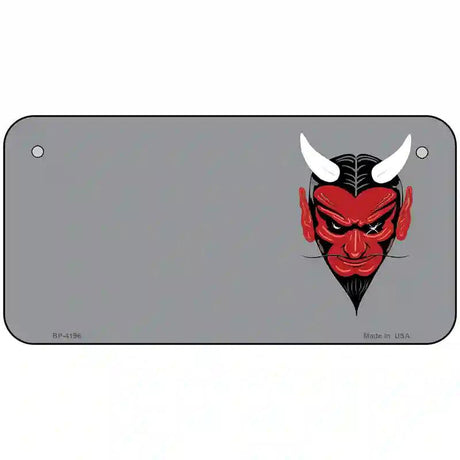 Devil Offset Metal Novelty License Plate 6" x 3" (BP)