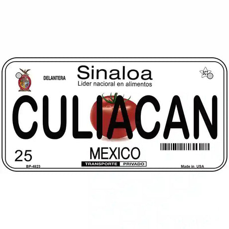 Culiacan Mexico Novelty Metal License Plate 6" x 3" (BP)