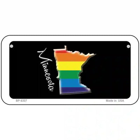 Minnesota Rainbow Metal Novelty License Plate 6" x 3" (BP)
