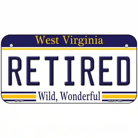 Retired West Virginia Novelty Metal License Plate 6" x 3" (BP)