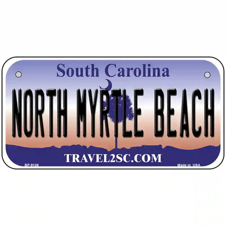 North Myrtle Beach South Carolina Metal Novelty License Plate 6" x 3" (BP)