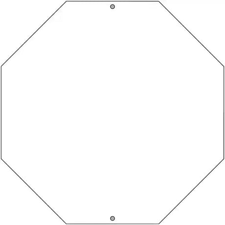 White Dye Sublimation Octagon Metal Novelty Stop Sign BS-000