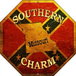 Southern Charm Missouri Metal Novelty Stop Sign BS-369
