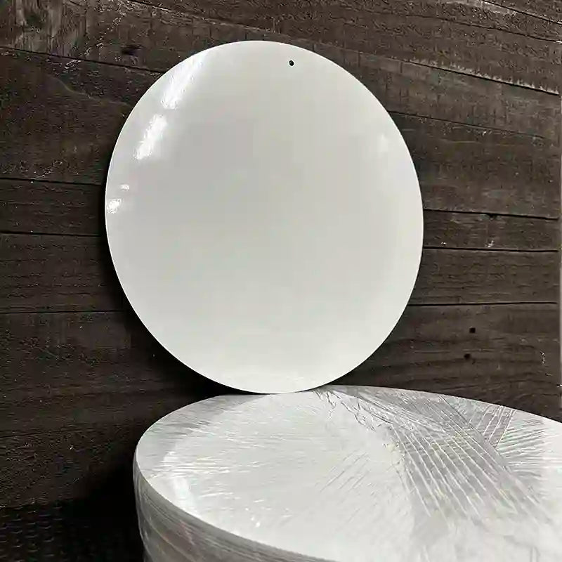 BULK-C-000 White Dye Sublimation 12" Novelty Metal Circular Sign 100pc