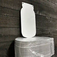 BULK-MJ-00 White Dye Sublimation 4" x 8" Novelty Metal Mason Jar Sign 100pc