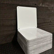 BULK-MSQ-000 White Dye Sublimation 6" Novelty Metal Small Square Sign 100pc