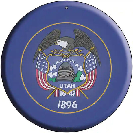 Utah State Flag Metal Circular Sign 12" (C)