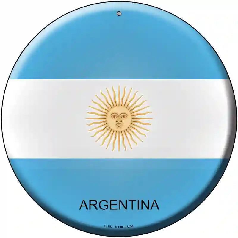 Argentina Novelty Metal Circular Sign 12" (C)