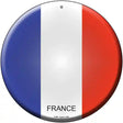 France Country Novelty Metal Circular Sign 12" (C)