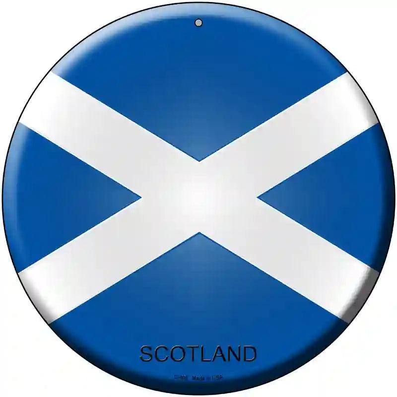 Scotland Country Novelty Metal Circular Sign 12" (C)
