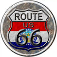 Missouri Route 66 Novelty Metal Circular Sign 12" (C)