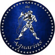 Aquarius Novelty Metal Circular Sign 12" (C)