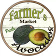 Farmers Market Avocados Novelty Metal Circular Sign 12" (C)