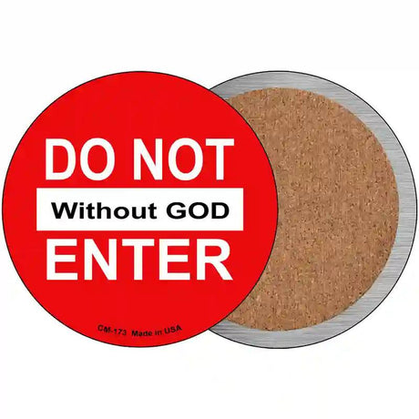 Do Not Enter Novelty Metal Circular Sign 3.5" (CC)
