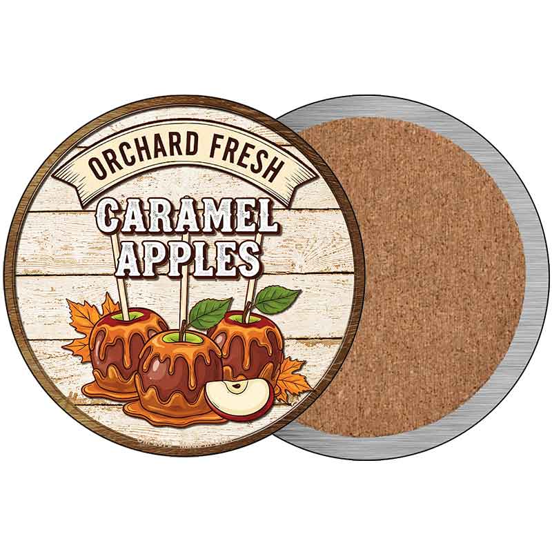 Caramel Apples Novelty Metal Circular Sign C-2079