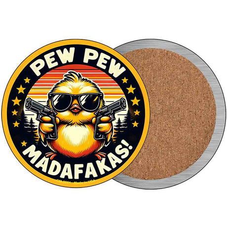 Pew Pew Madafakas Novelty Metal Circular Sign C-2081