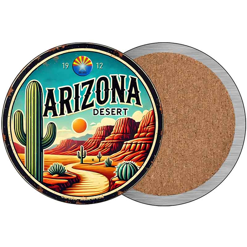 Arizona Desert Novelty Metal Circular Sign C-2090
