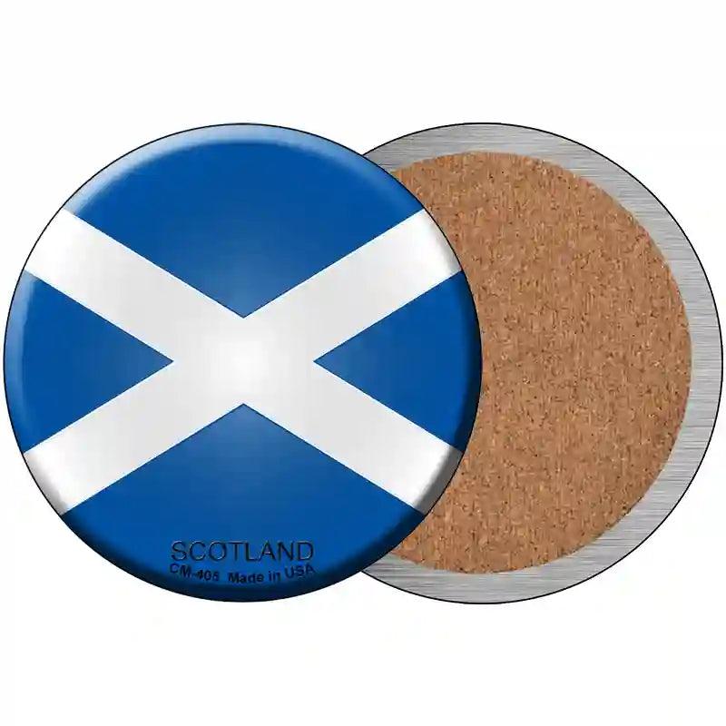 Scotland Country Novelty Metal Circular Sign 3.5" (CC)