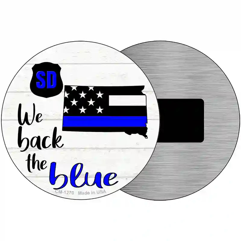 South Dakota Back The Blue Novelty Circular Sign 3.5" (CM)