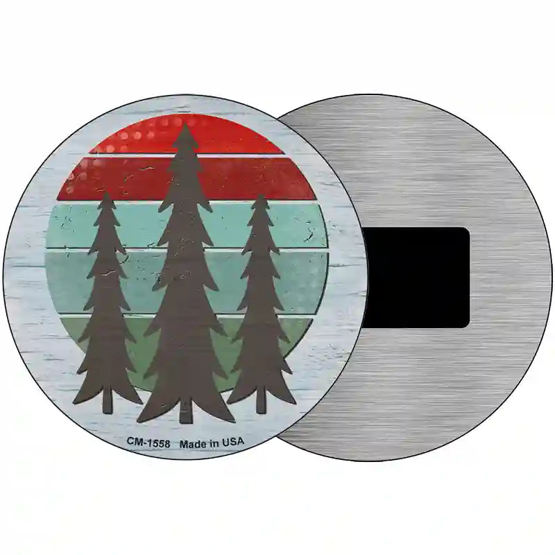 Three Trees Novelty Metal Circle Sign 3.5" (CM)