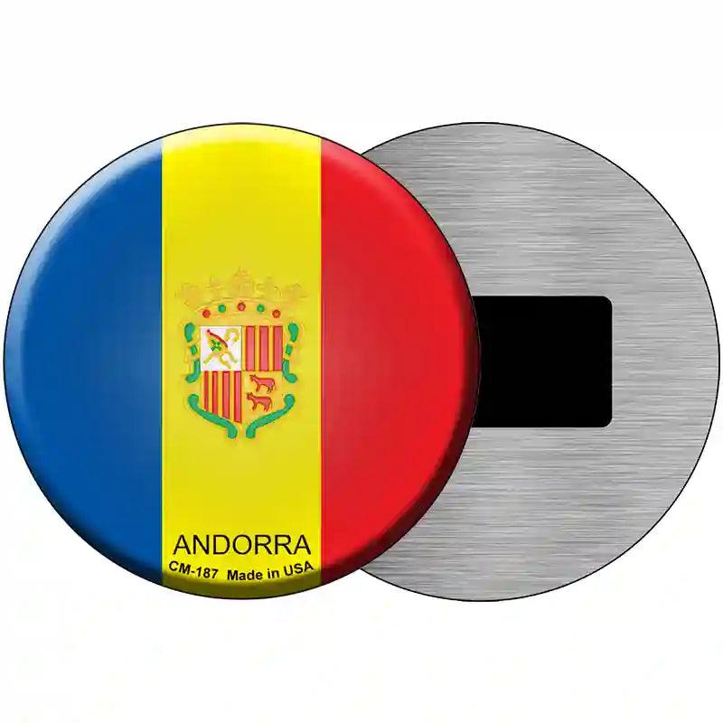 Andorra Country Novelty Metal Circular Sign 3.5" (CM)