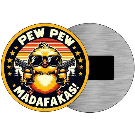 Pew Pew Madafakas Novelty Metal Circular Sign C-2081