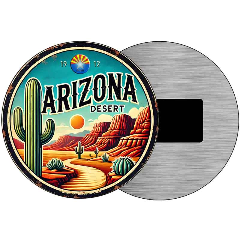 Arizona Desert Novelty Metal Circular Sign C-2090