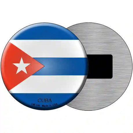 Cuba Country Novelty Metal Circular Sign 3.5" (CM)