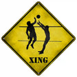 Volleyball Xing Novelty Metal Crossing Sign 16.5" (CX)