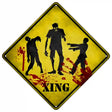 Zombies Xing Novelty Metal Crossing Sign 16.5" (CX)