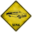 Classic 59 Cadillac Xing Novelty Metal Crossing Sign 16.5" (CX)