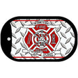 Fire Rescue Diamond Novelty Dog Tag Necklace DT-020