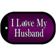 I Love My Husband Novelty Metal Dog Tag Necklace DT-10563