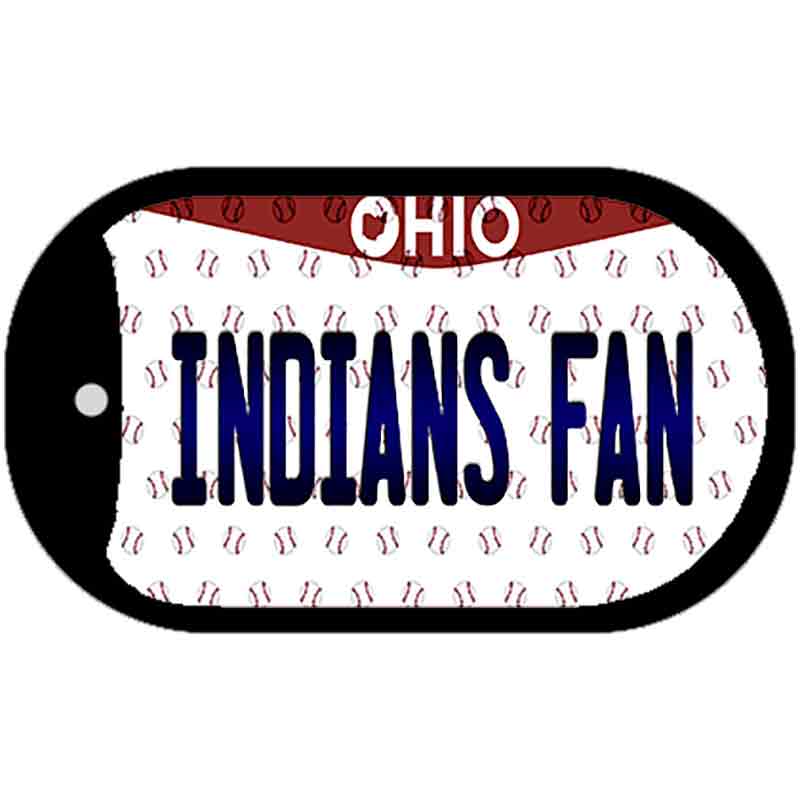 Indians Fan Ohio Novelty Metal Dog Tag Necklace DT-10788
