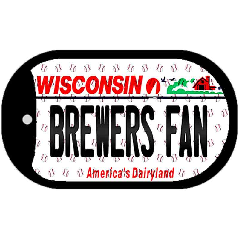 Brewers Fan Wisconsin Novelty Metal Dog Tag Necklace DT-10794