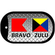 Bravo Zulu Novelty Metal Dog Tag Necklace DT-11645