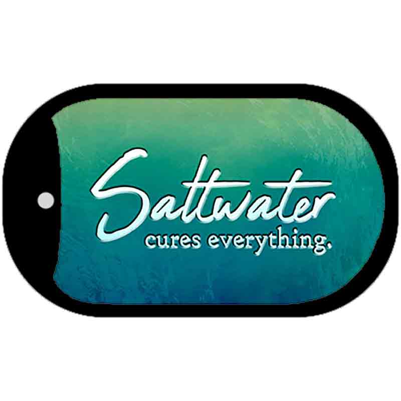 Saltwater Cures Everything Novelty Metal Dog Tag Necklace DT-11888