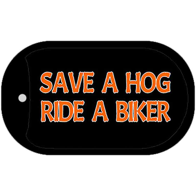 Save A Hog Novelty Metal Dog Tag Necklace DT-1193