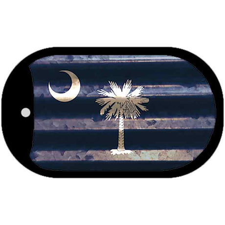 South Carolina Corrugated Flag Novelty Dog Tag Necklace DT-11981