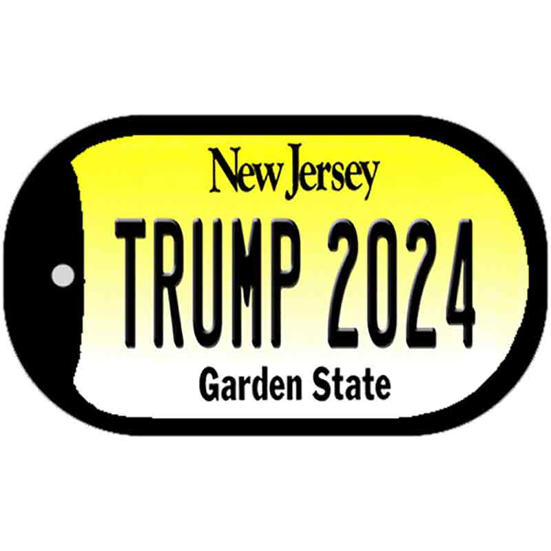 Trump 2024 New Jersey Novelty Metal Dog Tag Necklace DT-12245