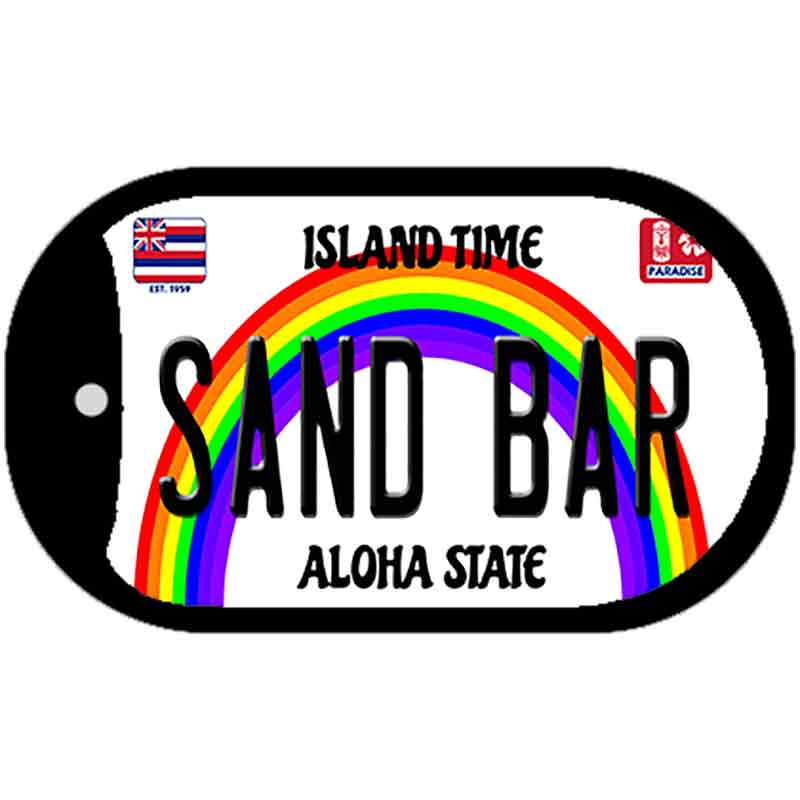 Sand Bar Novelty Metal Dog Tag Necklace DT-12583