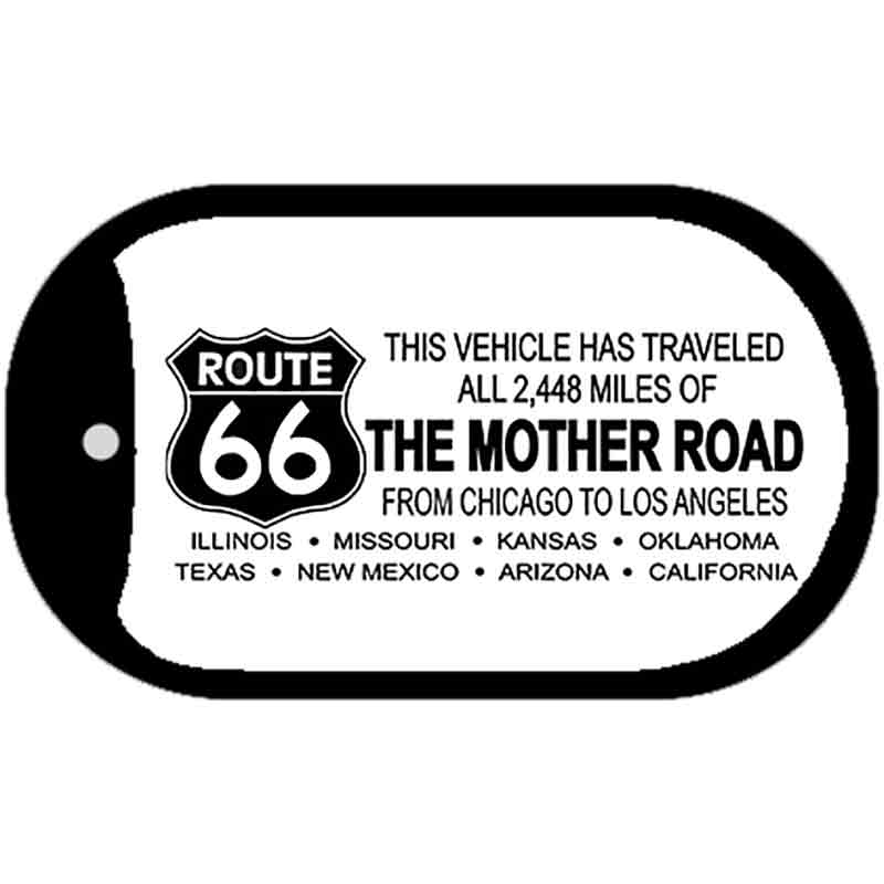 RT 66 Mother Road Novelty Metal Dog Tag Necklace DT-1259