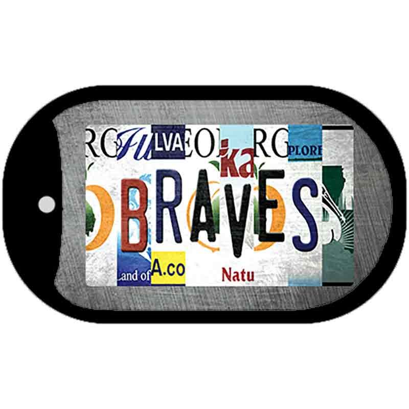 Braves Strip Art Novelty Metal Dog Tag Necklace DT-13184