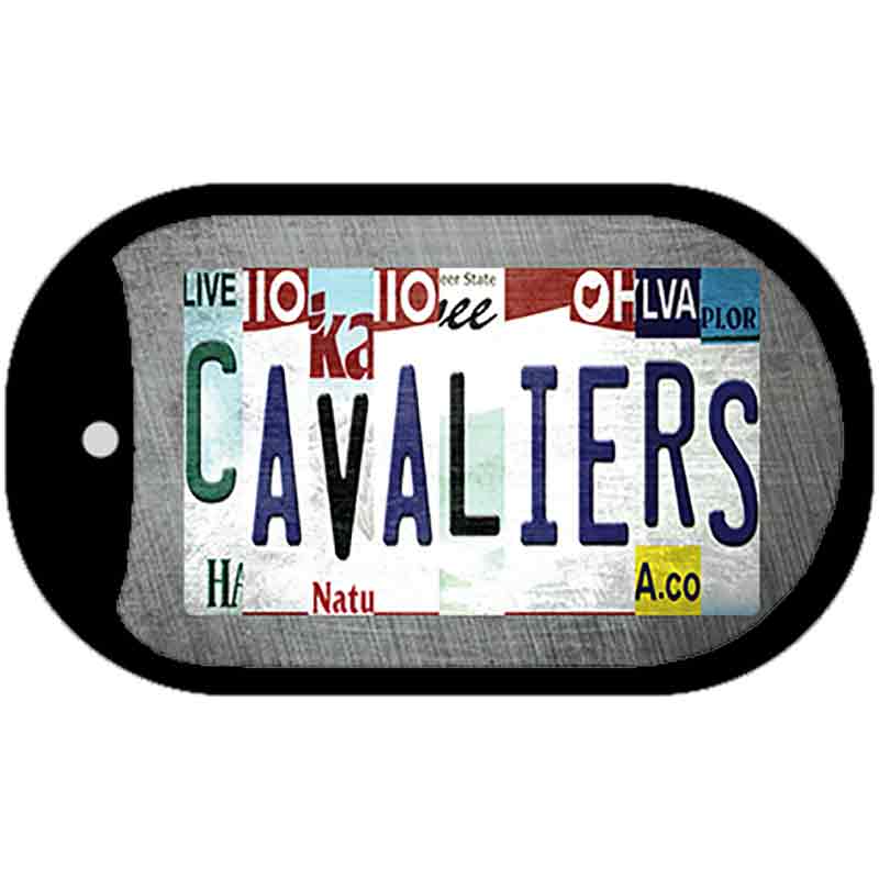 Cavaliers Strip Art Novelty Metal Dog Tag Necklace DT-13215
