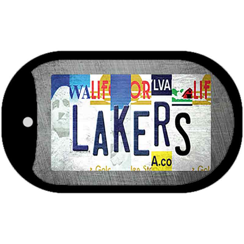Lakers Strip Art Novelty Metal Dog Tag Necklace DT-13224
