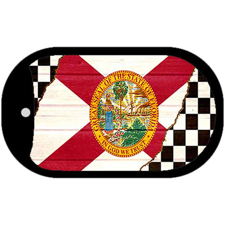 Florida Racing Flag Novelty Metal Dog Tag Necklace DT-13694