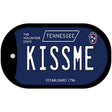 Kiss Me Tennessee Blue Novelty Metal Dog Tag Necklace