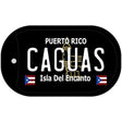 Caguas Puerto Rico Black Novelty Metal Dog Tag Necklace