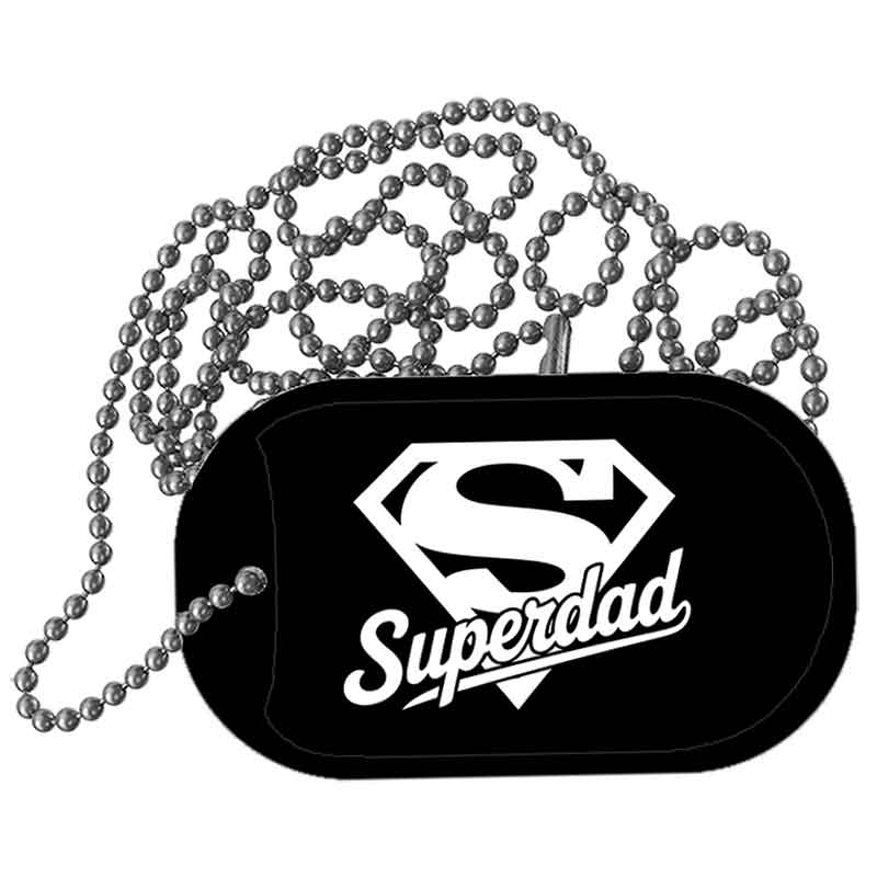 Superdad Metal Novelty Dog Tag Necklace DT-14501